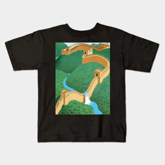guy billout diving board Kids T-Shirt by QualityArtFirst